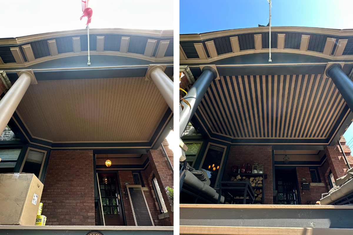Deck and pergola cleaning and stain application
