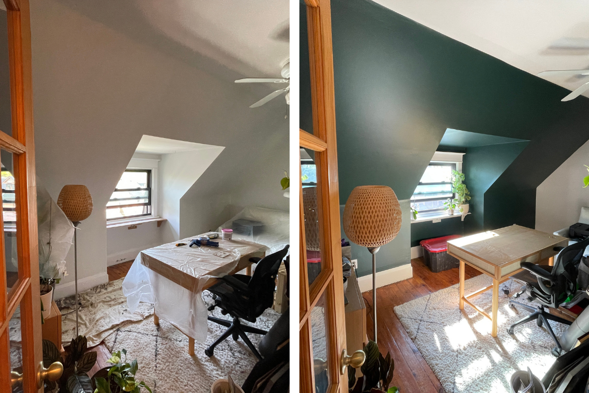 Kitchen and dining room painting transformation