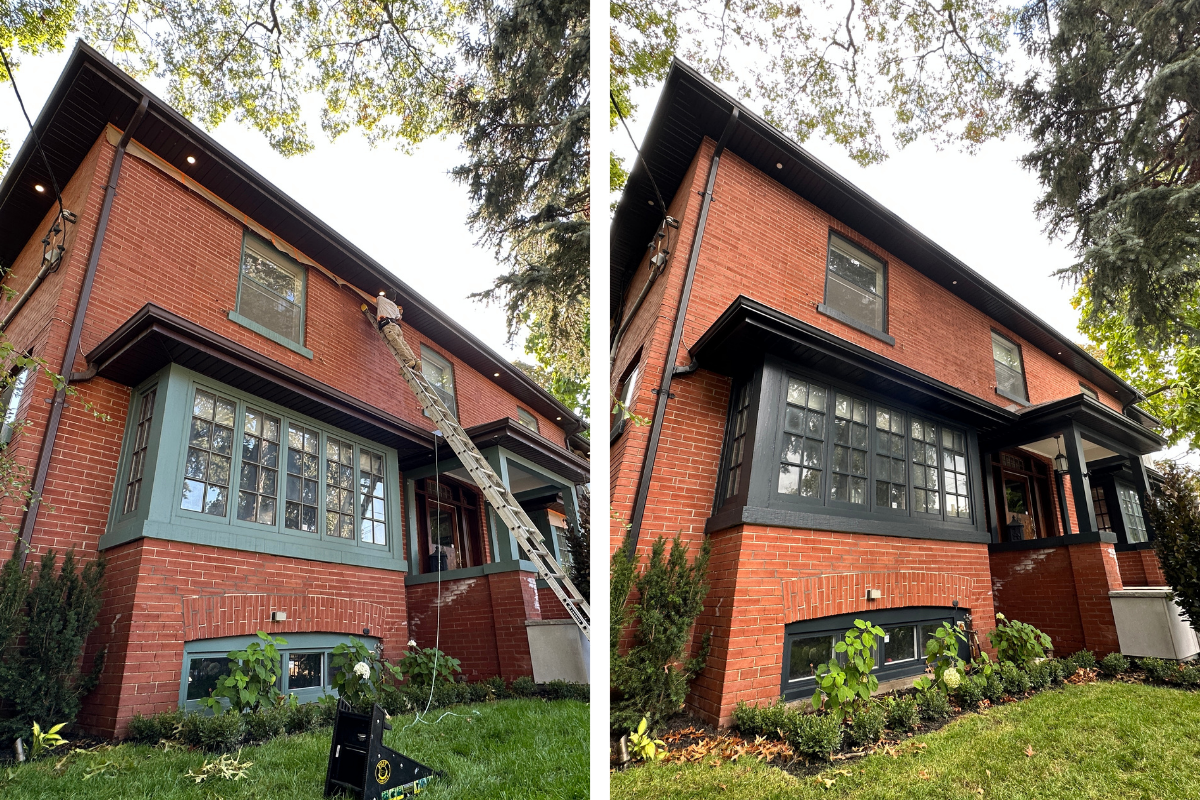 Windows and soffits painting project in High Park